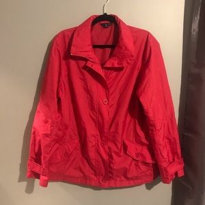 Lands end pink rain coat plus size